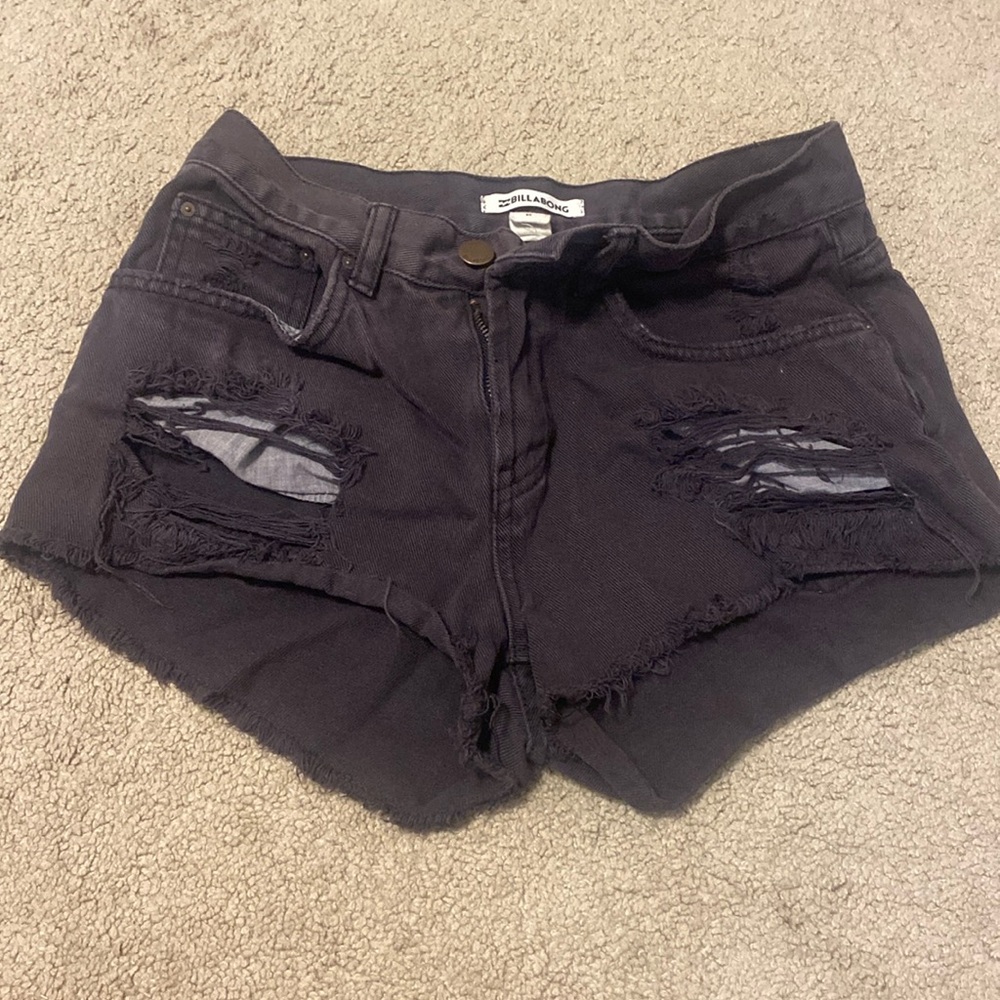 Black Jean Shorts